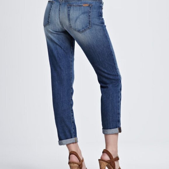 Joe's Jeans Easy Mazy High Water Mid Rise Straight Leg Distressed Ankle Pants - Picture 14 of 14